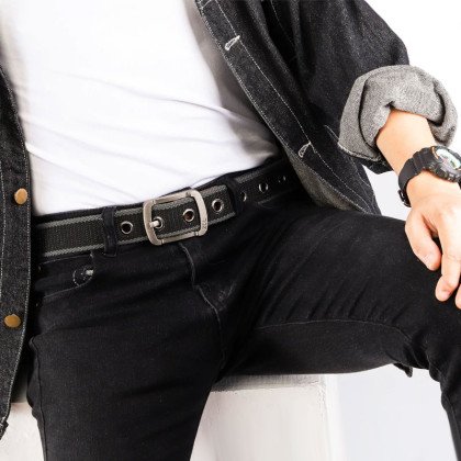 Diržas medžiaginis ZDL Black Grey; 110cm Diržas medžiaginis ZDL Black Grey; 110cm