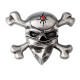 Sagtis diržui Rodger Skull; 10x10cm