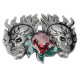 Sagtis diržui Two Skulls; 9.5x6.3cm