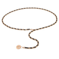 Diržas grandinėlė Deco Lace Coin aukso spalvos; 105cm