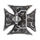 Sagtis diržui Iron Skull Cross; 7.5x7.5cm
