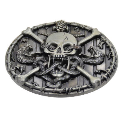 Sagtis diržui Skull and Snakes; 8x6.2cm Sagtis diržui Skull and Snakes; 8x6.2cm