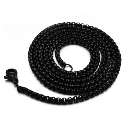 Kaklo grandinėlė X30 juodos spalvos; 45cm, 60cm Kaklo grandinėlė X30 juodos spalvos; 45cm, 60cm
