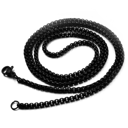 Kaklo grandinėlė X30 juodos spalvos; 45cm, 60cm Kaklo grandinėlė X30 juodos spalvos; 45cm, 60cm