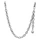 Kelnių grandinė Pearl Silver sidabro spalvos; 40cm