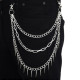 Kelnių grandinė Spikes Chain sidabro spalvos; 30/40/50cm