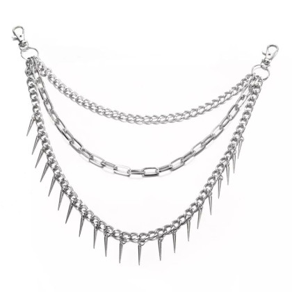 Kelnių grandinė Spikes Chain sidabro spalvos; 30/40/50cm Kelnių grandinė Spikes Chain sidabro spalvos; 30/40/50cm