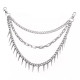 Kelnių grandinė Spikes Chain sidabro spalvos; 30/40/50cm