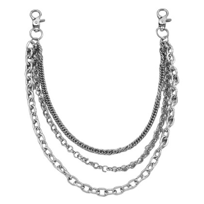 Kelnių grandinė Tassel Chains sidabro spalvos; 48/53/60cm Kelnių grandinė Tassel Chains sidabro spalvos; 48/53/60cm