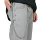 Kelnių grandinė Taw Silver Chain sidabro spalvos; 60cm