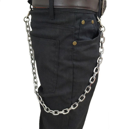 Kelnių grandinė Billy Chain sidabro spalvos; 46cm, 56cm, 66cm Kelnių grandinė Billy Chain sidabro spalvos; 46cm, 56cm, 66cm