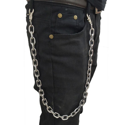 Kelnių grandinė Billy Chain sidabro spalvos; 46cm, 56cm, 66cm Kelnių grandinė Billy Chain sidabro spalvos; 46cm, 56cm, 66cm