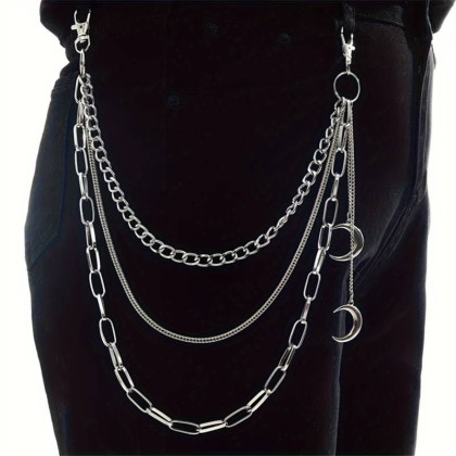 Kelnių grandinė Сroissant Chain sidabro spalvos; 30/36/42cm Kelnių grandinė Сroissant Chain sidabro spalvos; 30/36/42cm