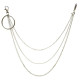 Kelnių grandinė Big Ring Triple Simple Chain sidabro spalvos; 40/50/60cm