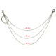Kelnių grandinė Big Ring Triple Simple Chain sidabro spalvos; 40/50/60cm