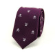 Kaklaraištis Skull Violet White