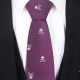 Kaklaraištis Skull Violet White