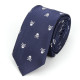 Kaklaraištis Skull Dark Blue White