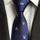 Kaklaraištis Skull Dark Blue White