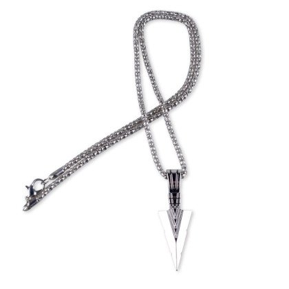 Kaklo papuošalas Arrowhead sidabro spalvos; 50x18mm Kaklo papuošalas Arrowhead sidabro spalvos; 50x18mm