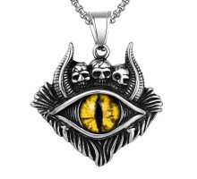 Kaklo papuošalas Evil Eye Yellow; 40x38mm