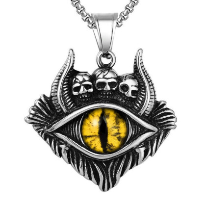 Kaklo papuošalas Evil Eye Yellow; 40x38mm Kaklo papuošalas Evil Eye Yellow; 40x38mm