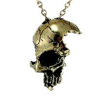 Kaklo papuošalas Oxygene Skull Bronze; 32x24mm