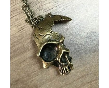 Kaklo papuošalas Oxygene Skull Bronze; 32x24mm