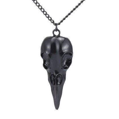 Kaklo papuošalas Animal Skull juodos spalvos; 48x19mm Kaklo papuošalas Animal Skull juodos spalvos; 48x19mm