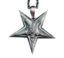 Kaklo papuošalas Baphomet star; 42x45mm