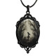 Kaklo papuošalas Gothic Morning Crow Black; 65x38mm