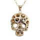 Kaklo papuošalas 3D Skull Gold aukso spalvos; 3.5x4.5cm
