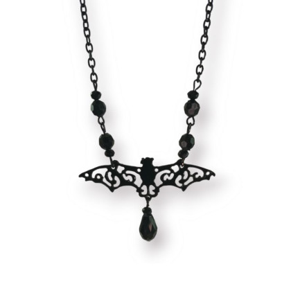 Kaklo papuošalas Bat Black; 52x36mm Kaklo papuošalas Bat Black; 52x36mm