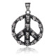 Kaklo papuošalas Skull Peace Sign; 3.8cm