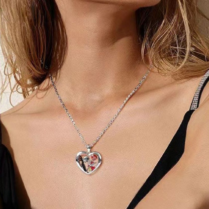 Kaklo papuošalas Heart couple; 2.6x2.5cm Kaklo papuošalas Heart couple; 2.6x2.5cm