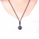 Kaklo papuošalas natūralaus akmens Obsidian Black; 12mm, 16mm