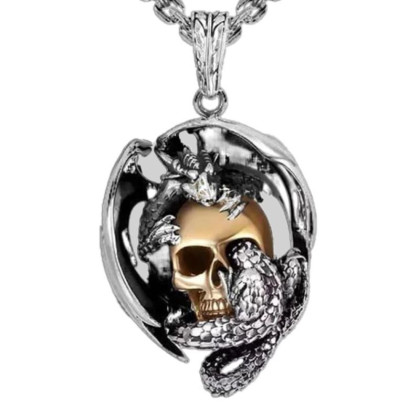 Kaklo papuošalas Immortality Skull; 35x50mm Kaklo papuošalas Immortality Skull; 35x50mm