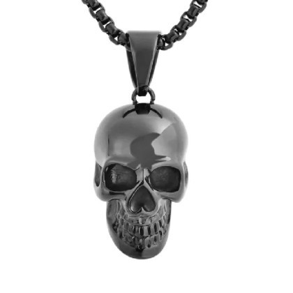 Kaklo papuošalas Lonely Skull Black; 20x15mm Kaklo papuošalas Lonely Skull Black; 20x15mm