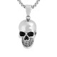 Kaklo papuošalas Lonely Skull Silver; 20x15mm