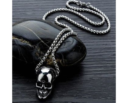 Kaklo papuošalas Lonely Skull Silver; 20x15mm