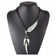 Kaklo papuošalas Wings Black Silver; 4.5-9cm