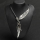 Kaklo papuošalas Wings Black Silver; 4.5-9cm