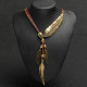 Kaklo papuošalas Wings Brown Gold; 4.5-9cm