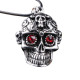 Kaklo papuošalas Red eye skull; 35x25mm