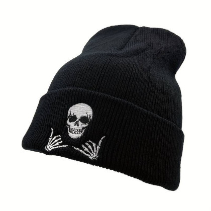 Kepurė Skull Black; universalaus dydžio Kepurė Skull Black; universalaus dydžio