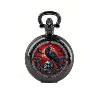 Laikrodis kišeninis Crow&Skull; kvarcinis