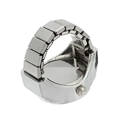 Laikrodis žiedas Time Green, kvarcinis; universalaus dydžio