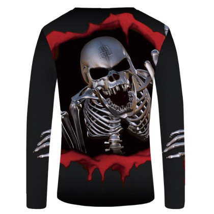Marškinėliai ilgomis rankovėmis Steel Skull; L, XL Marškinėliai ilgomis rankovėmis Steel Skull; L, XL