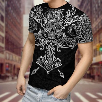 Marškinėliai trumpomis rankovėmis Valhalla; L, XL Marškinėliai trumpomis rankovėmis Valhalla; L, XL