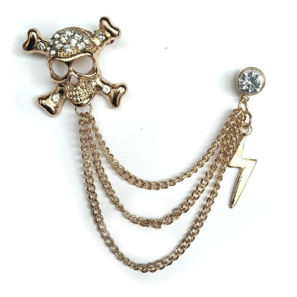 Segė Lightning Skull Gold; 7.5x4cm Segė Lightning Skull Gold; 7.5x4cm